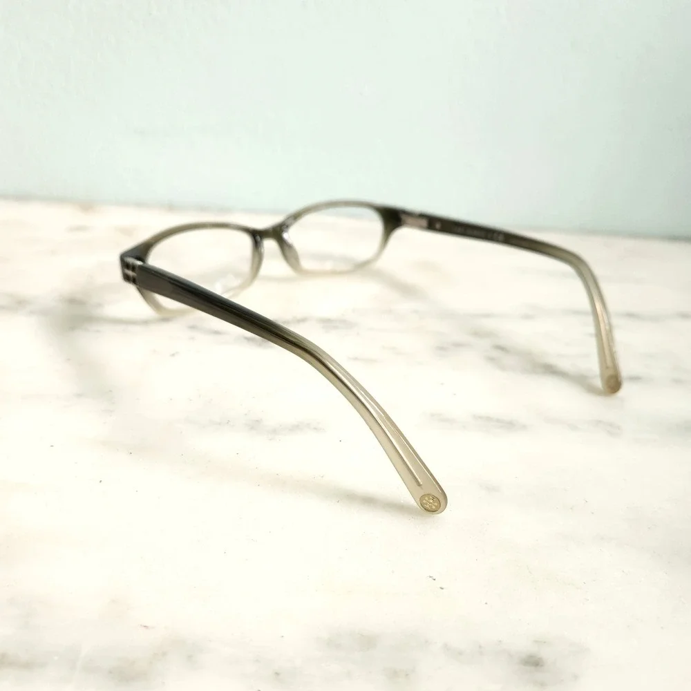 Vintage Tory Burch Eyeglasses‎ Women's Olive Green Square Frames Green Gems